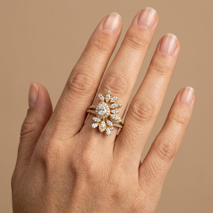 Bague croisée, double & ouverte