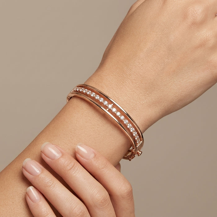 Bracelet jonc serti