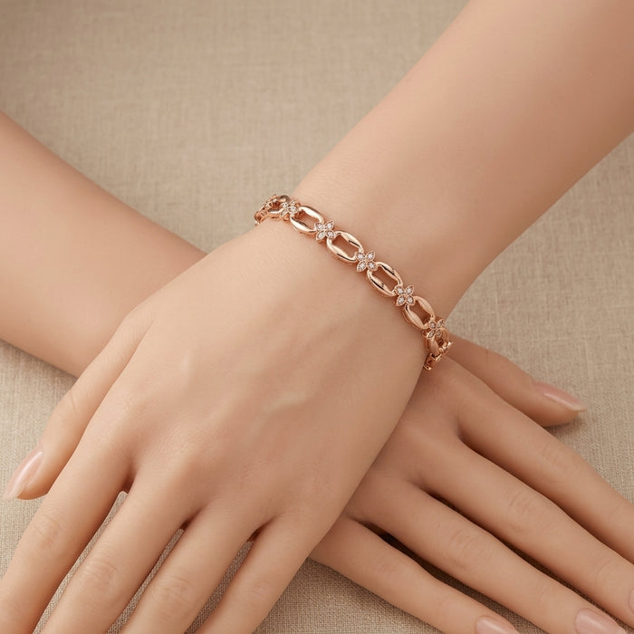 Bracelet jonc maillons & serpent