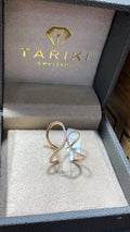 Bague Or Rose - Nœud Infini Pavé Zircons