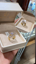 Zircon Cluster Stacking Rings (Set of 2)