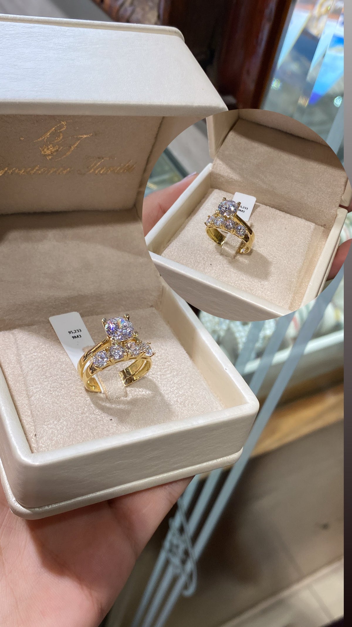 Zircon Cluster Stacking Rings (Set of 2)