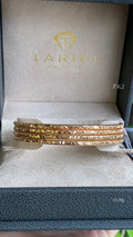 Bracelet Jonc Or - Cannelé Multi-Rangs Martelé