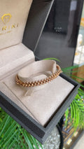 Bracelet Manchette Or Rose - Clouté Pyramides