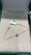 Bracelet Or - Chaîne Fine & Rosace Pavée Zircons