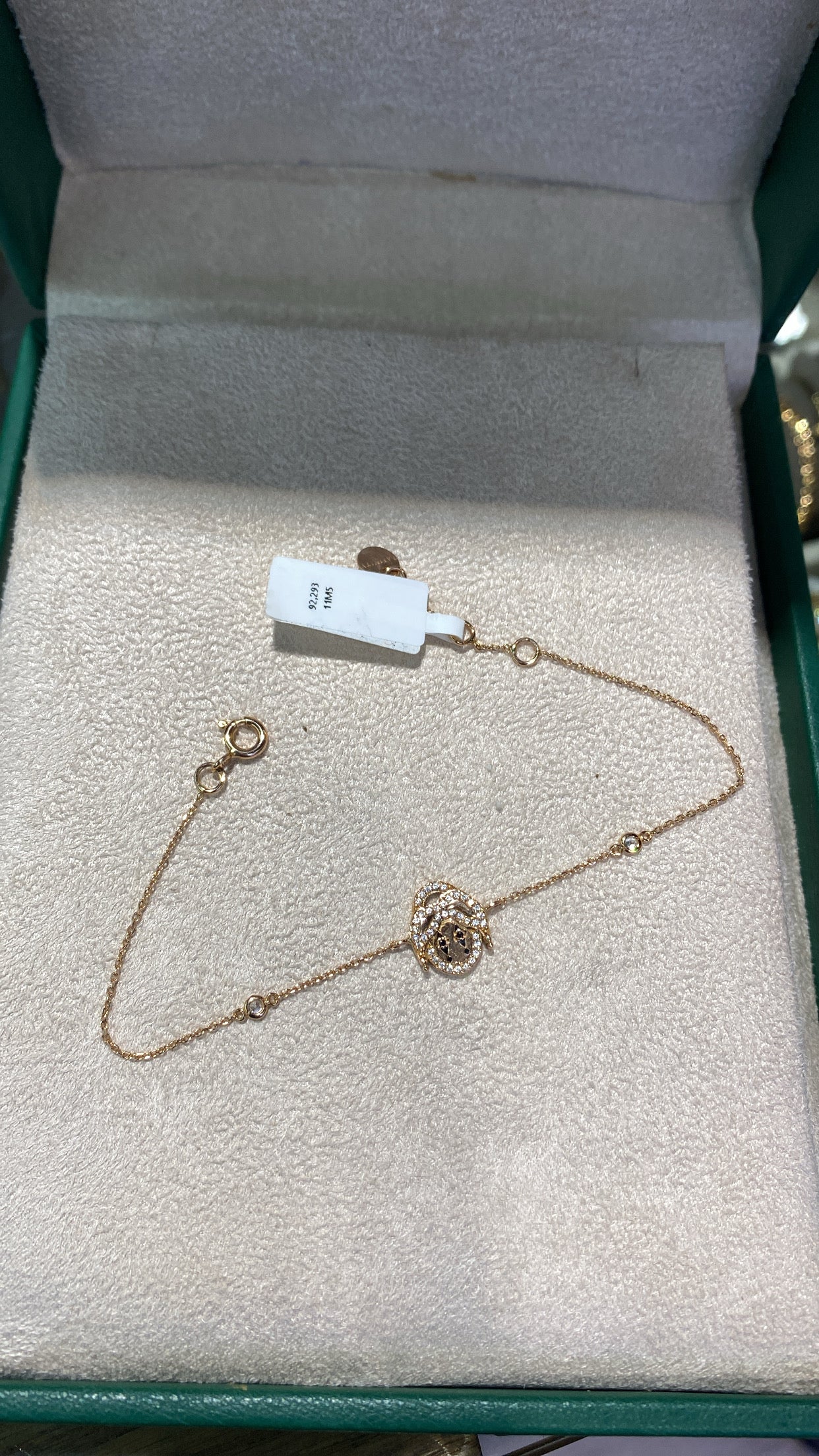 Bracelet Or - Chaîne Fine & Rosace Pavée Zircons