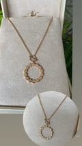 Collier Doré - Pendentif Cercle Ajouré Facetté