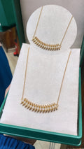 Gold Necklace – Spike Bar Pavé Zircons