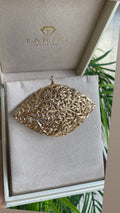 Pendentif Or - Éventail Filigrane Ajouré