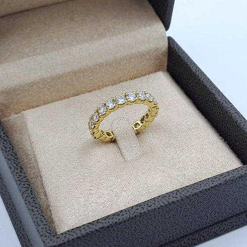 Bague Alliance Tour Complet Or Jaune - Sertie de Pierres – or 18 carats | Tariki
