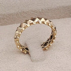 Bague Anneau Clouté Or Rose - Motif Clash – or 18 carats | Tariki