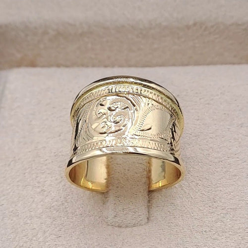 Bague Anneau Large Beldi Ciselée Or Jaune – or 18 carats | Tariki