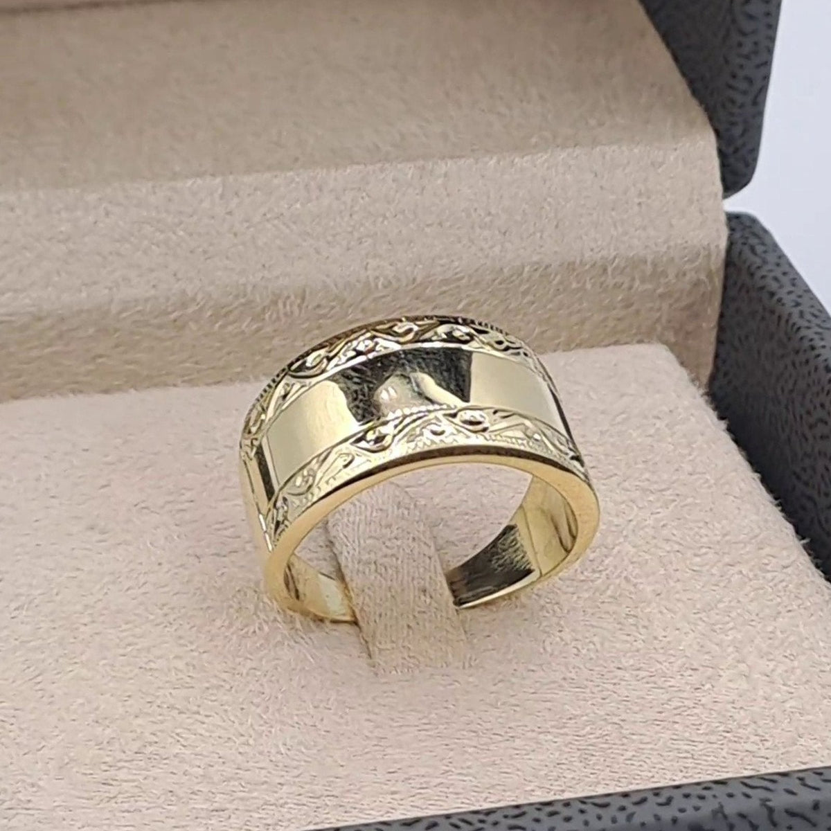Bague Anneau Large Beldi Ciselée Or Jaune – or 18 carats | Tariki