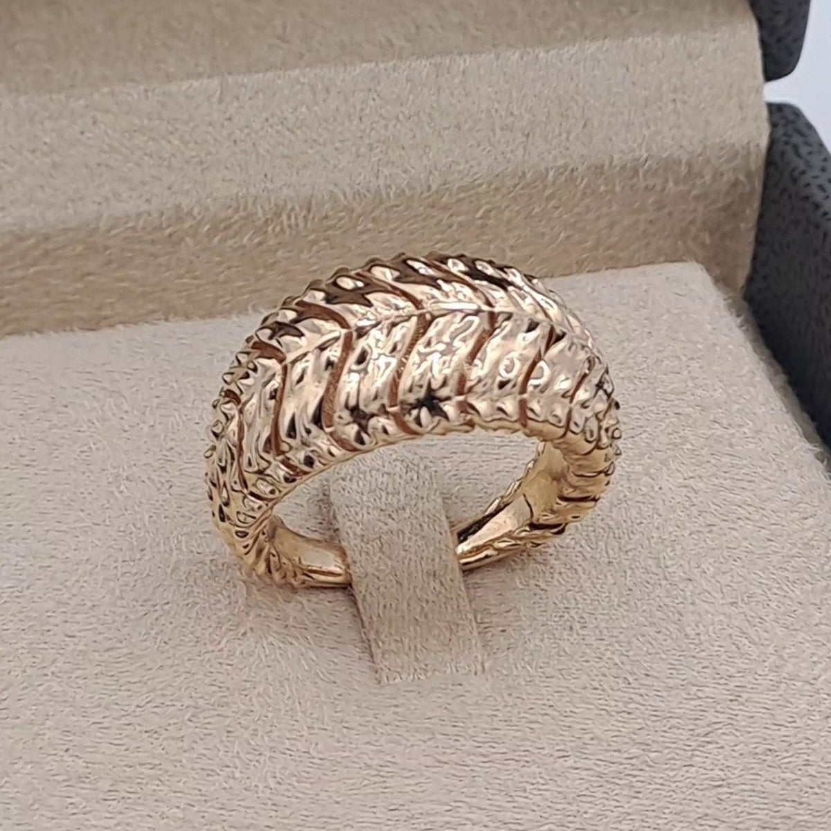 Bague Anneau Large Tressé Or Rose – or 18 carats | Tariki