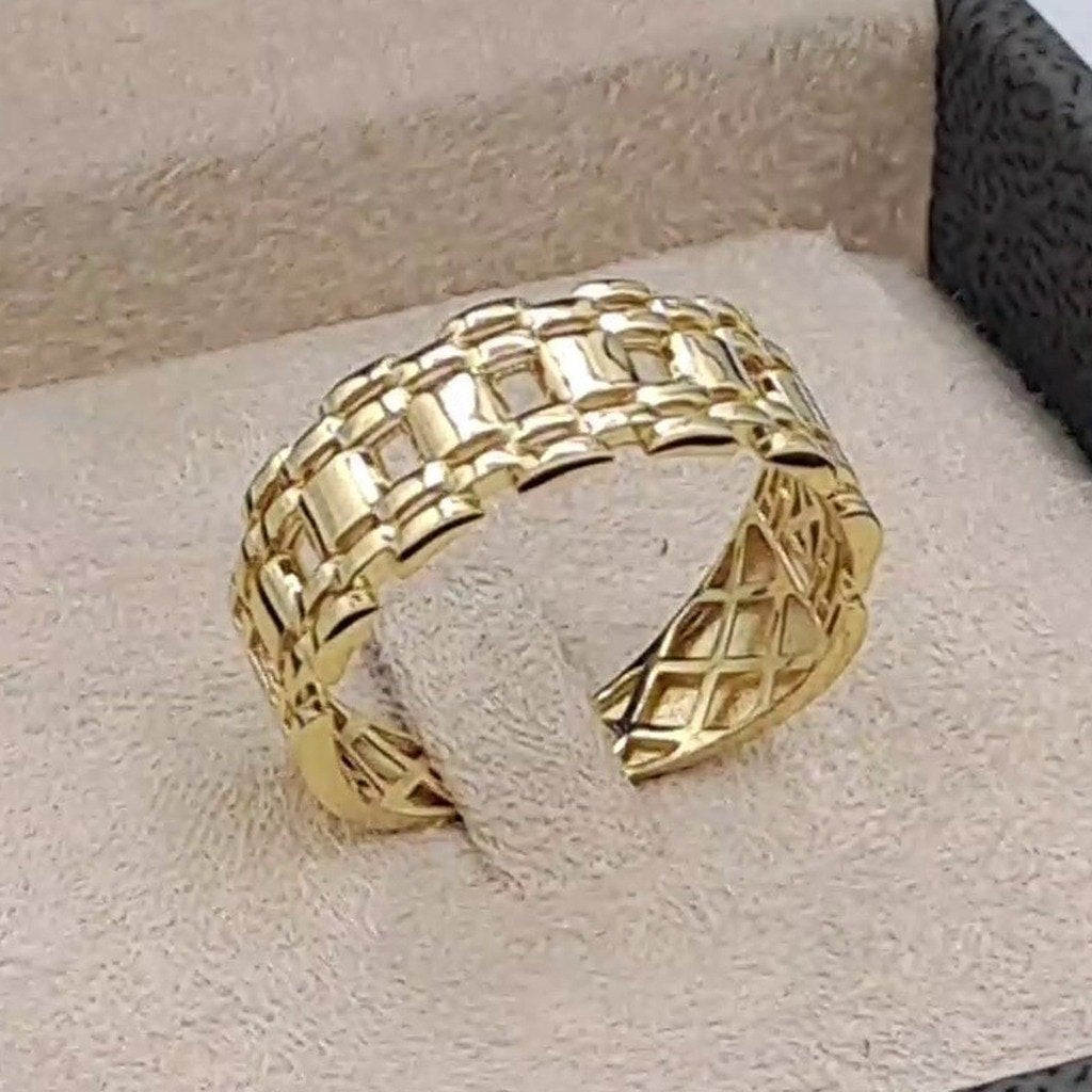 Bague Anneau Maille Cubaine Or Jaune – or 18 carats | Tariki
