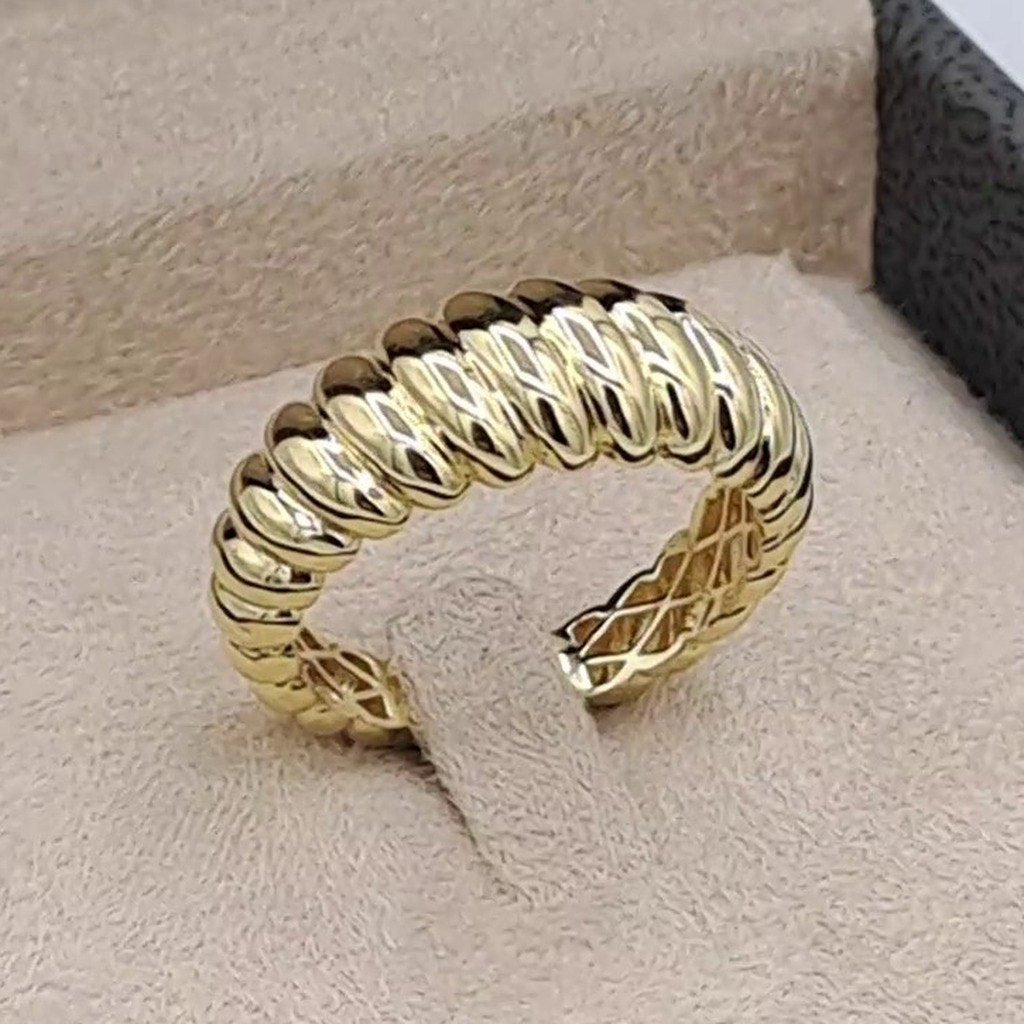 Bague Anneau Maille Cubaine Or Jaune – or 18 carats | Tariki