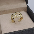 Bague Anneau Maille Cubaine Or Jaune – or 18 carats | Tariki