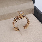 Bague Anneau Maille Cubaine Or Rose – or 18 carats | Tariki