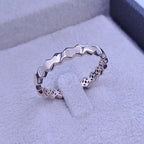 Bague Anneau Or Rose - Motif Losanges Ajourés – or 18 carats | Tariki