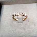 Bague Anneau Or Rose - Motifs Géométriques Sertis – or 18 carats | Tariki