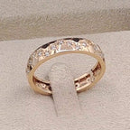 Bague Anneau Or Rose - Serti de Pierres, Motif Ajouré – or 18 carats | Tariki
