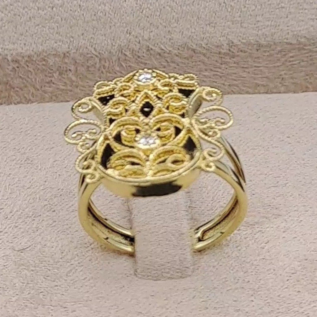 Bague Boulhya Or Jaune - Rosace Ajourée – or 18 carats | Tariki