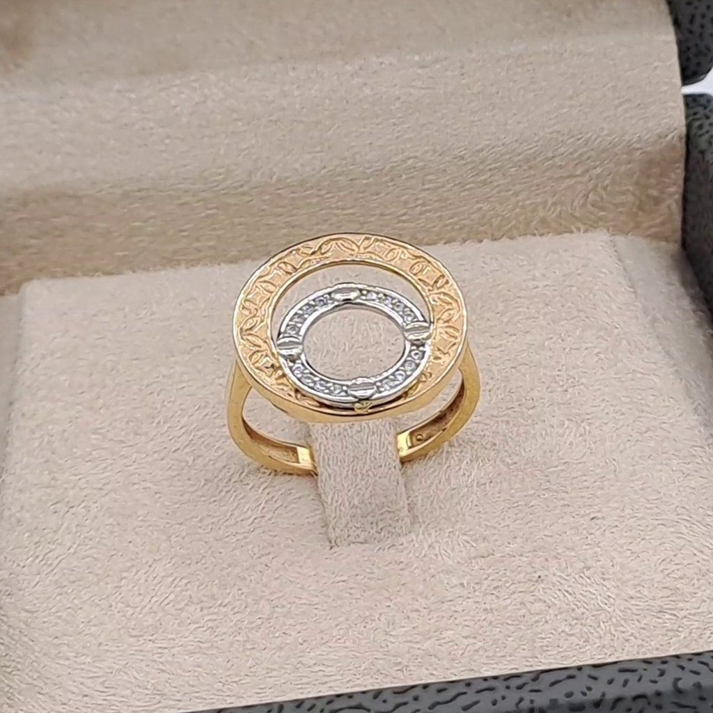 Bague Cercle Or Rose - Sertie de Pierres Blanches – or 18 carats | Tariki