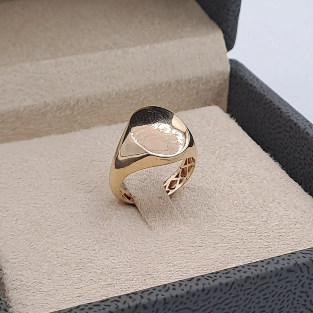 Bague Chevalière Carrée Lisse Or Rose – or 18 carats | Tariki