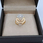 Bague Croissant Or Rose - Pavée de Pierres – or 18 carats | Tariki