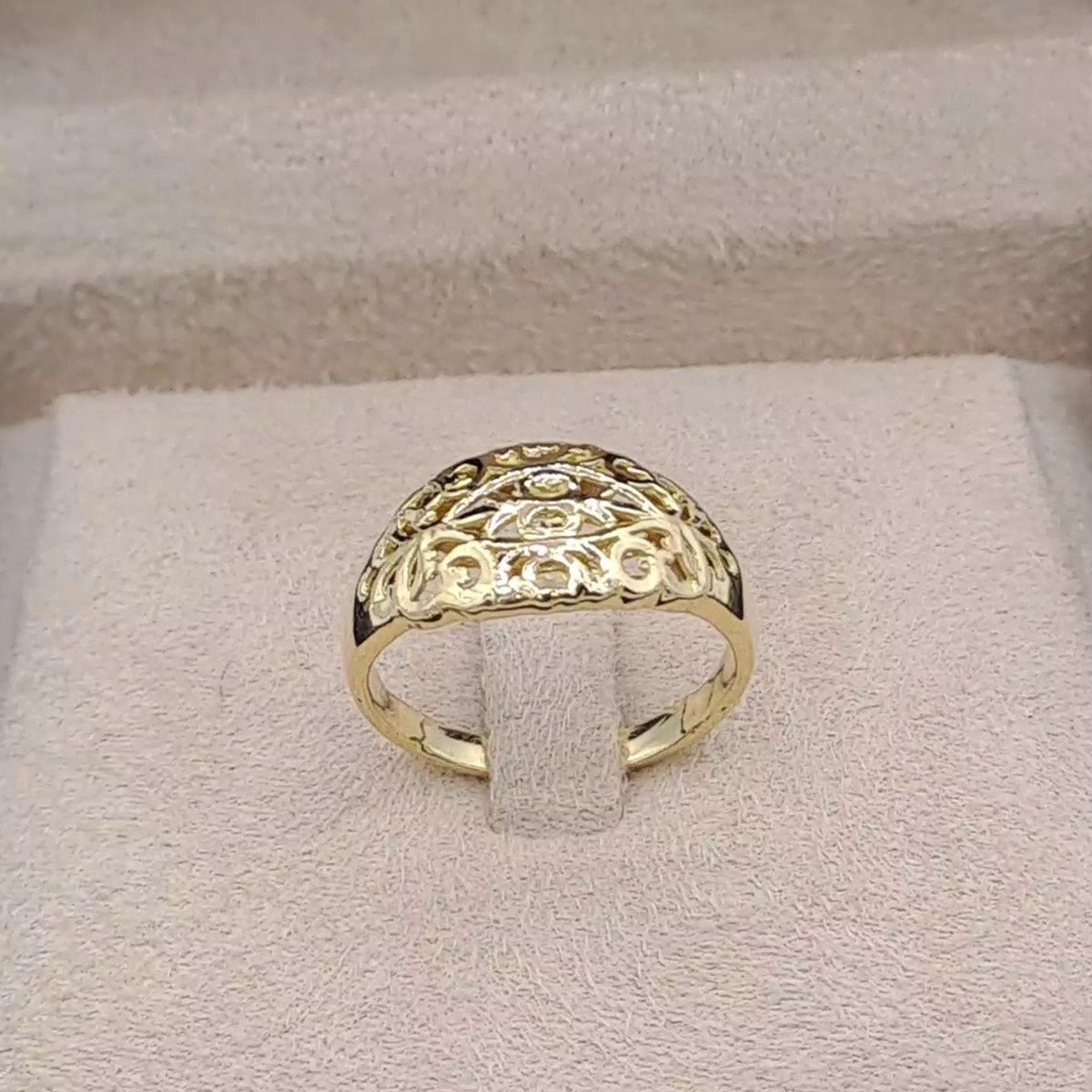 Bague Dôme Beldi Ajourée Or Jaune – or 18 carats | Tariki