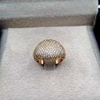 Bague Dôme Or Rose - Pavée de Pierres – or 18 carats | Tariki