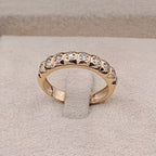 Bague Fine Or Rose - Demi-Tour Sertie de Pierres – or 18 carats | Tariki