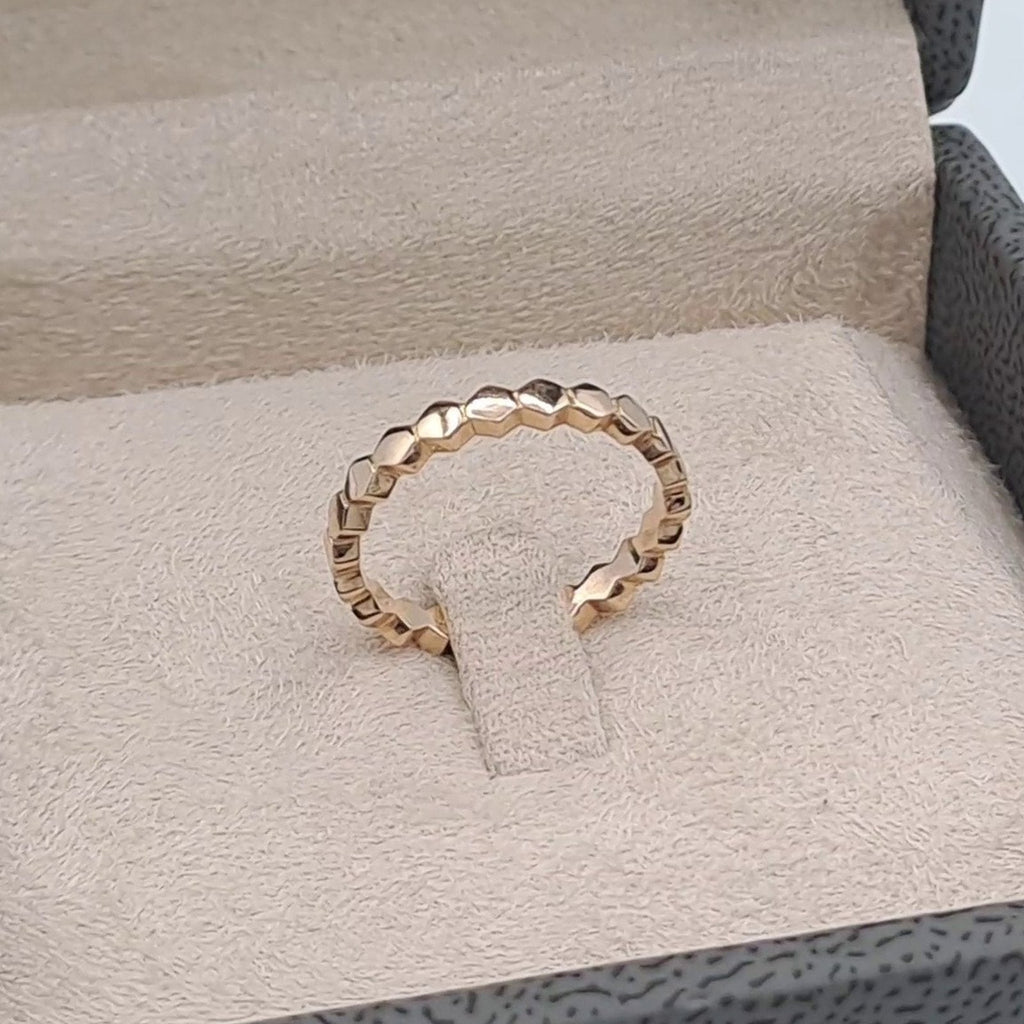 Bague Fine Or Rose - Sertie de Pierres – or 18 carats | Tariki