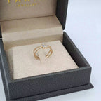Bague Fine Or Rose - Sertie de Pierres – or 18 carats | Tariki