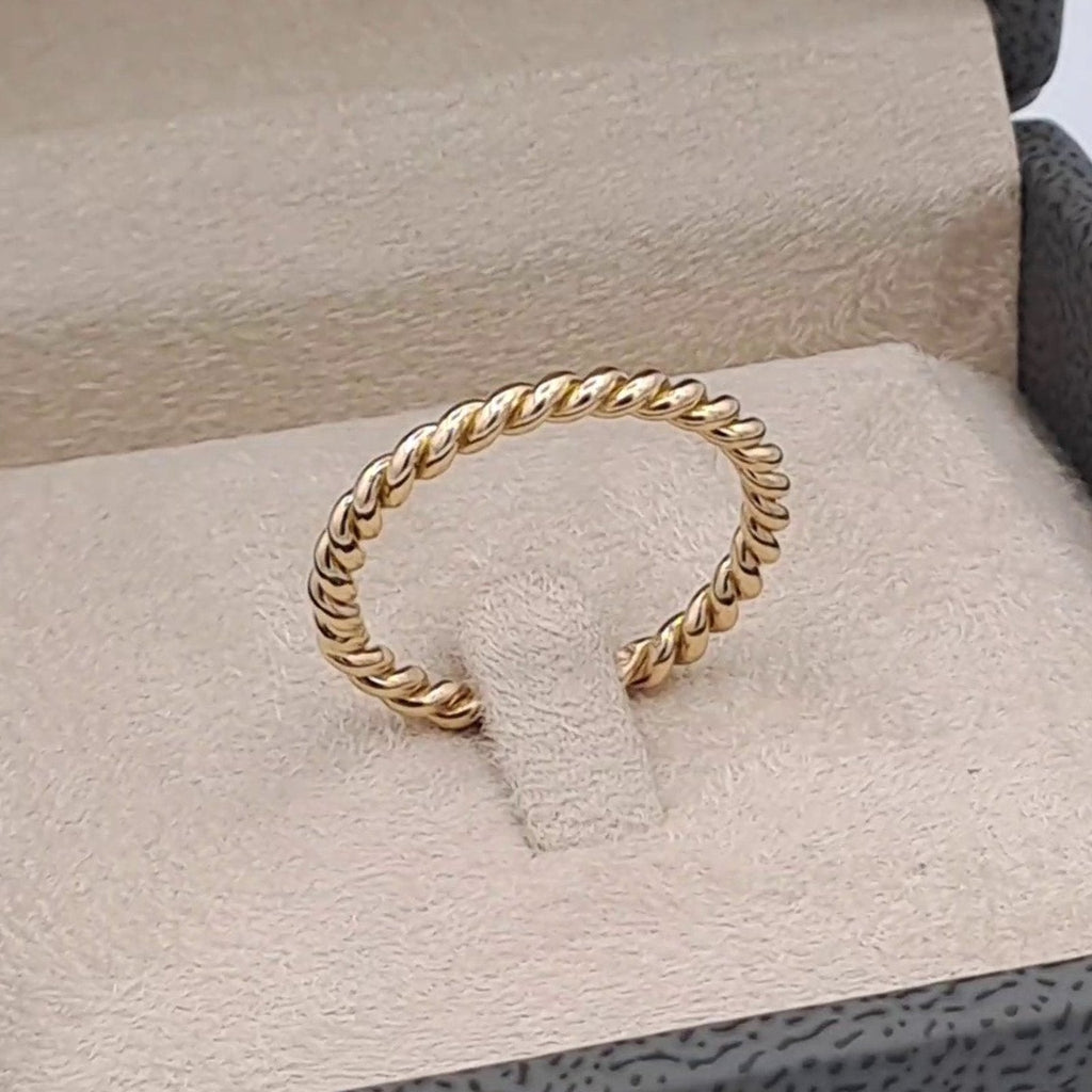 Bague Fine Torsadée Or Rose – or 18 carats | Tariki