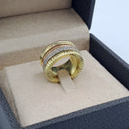 Bague Large Or Jaune - Anneaux Multiples, Rangée Sertie – or 18 carats | Tariki