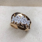 Bague Large Or Rose - Pavée de Pierres – or 18 carats | Tariki