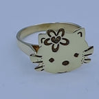 Bague Or Jaune - Motif Chaton Kitty – or 18 carats | Tariki