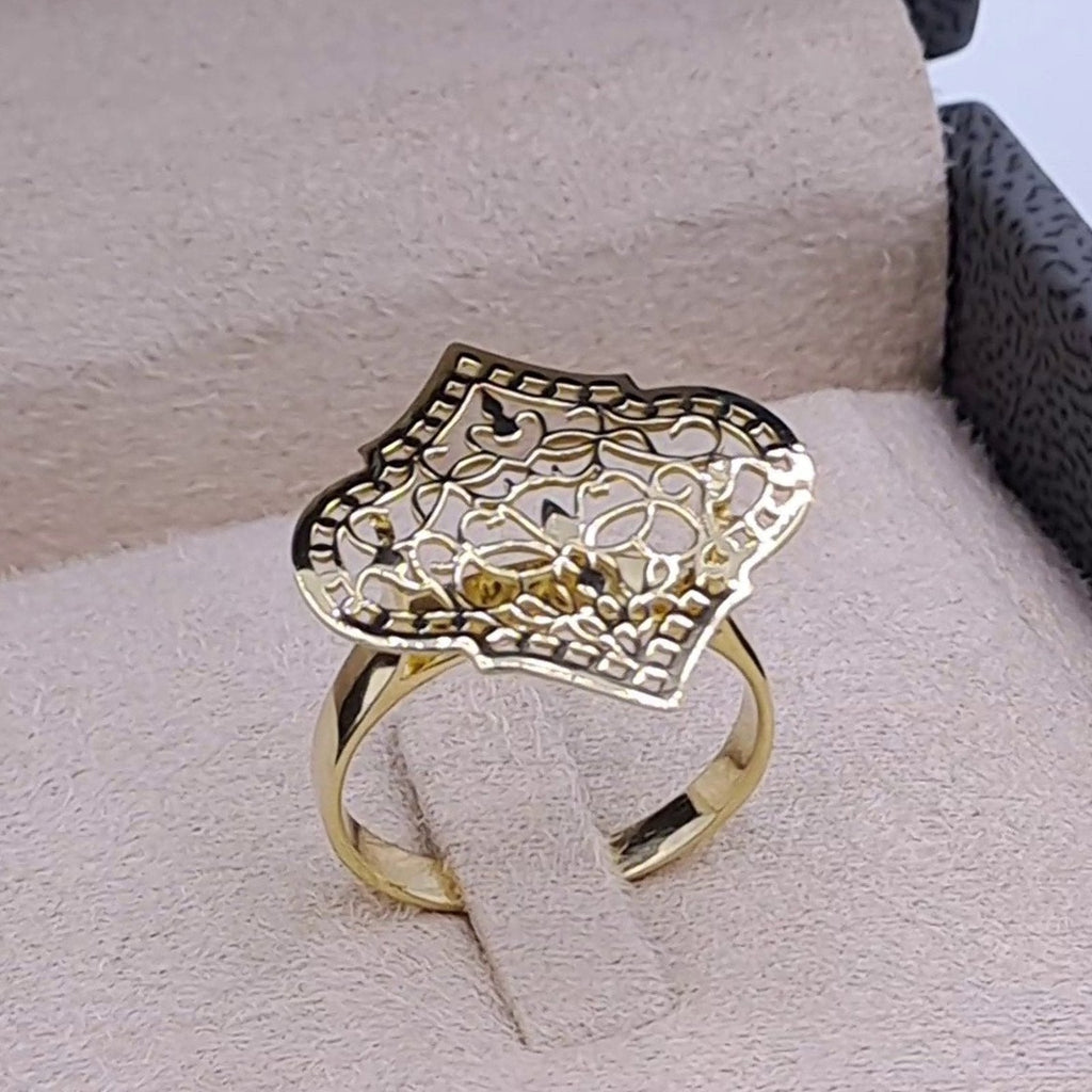 Bague Or Jaune - Motif Éventail Ajouré – or 18 carats | Tariki