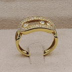 Bague Or Jaune - Ovale Serti, Pierre Mobile – or 18 carats | Tariki