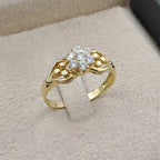 Bague Or Jaune - Sertie de Pierres, Anneau Motif Maille – or 18 carats | Tariki