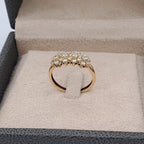 Bague Or Rose - Fleurs Pavées de Pierres – or 18 carats | Tariki