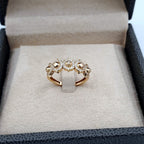Bague Or Rose - Fleurs Serties de Pierres – or 18 carats | Tariki