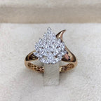Bague Or Rose - Goutte Pavée de Pierres – or 18 carats | Tariki