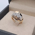 Bague Or Rose - Serpent Serti de Pierres, Or Blanc – or 18 carats | Tariki