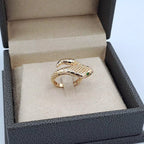Bague Serpent Or Rose - Sertie de Pierres – or 18 carats | Tariki