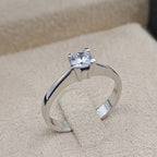 Bague Solitaire Classique Or Blanc – or 18 carats | Tariki