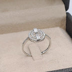 Bague Solitaire Halo Or Blanc – or 18 carats | Tariki