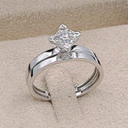 Bague Solitaire Or Blanc - Anneau Serti – or 18 carats | Tariki