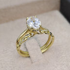 Bague Solitaire Or Jaune - Anneau Ajouré – or 18 carats | Tariki